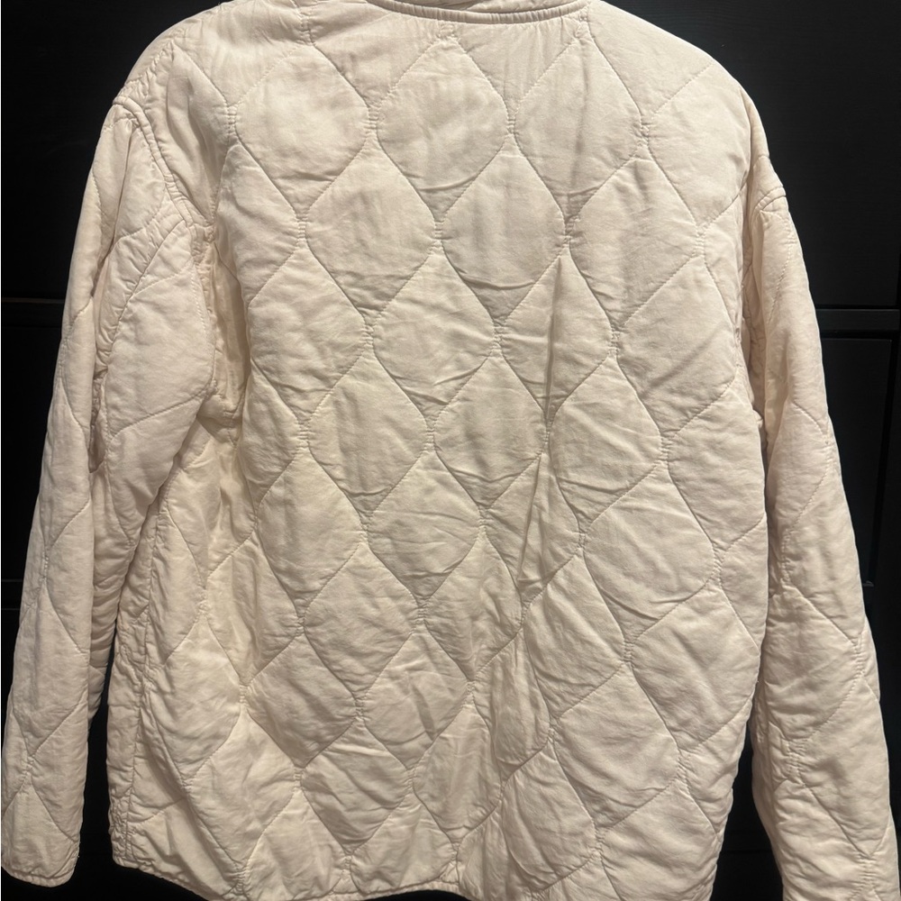 Fabletics Cream Quilted Jacket - Picture 2 of 3